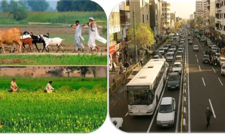 city life and village life paragraph