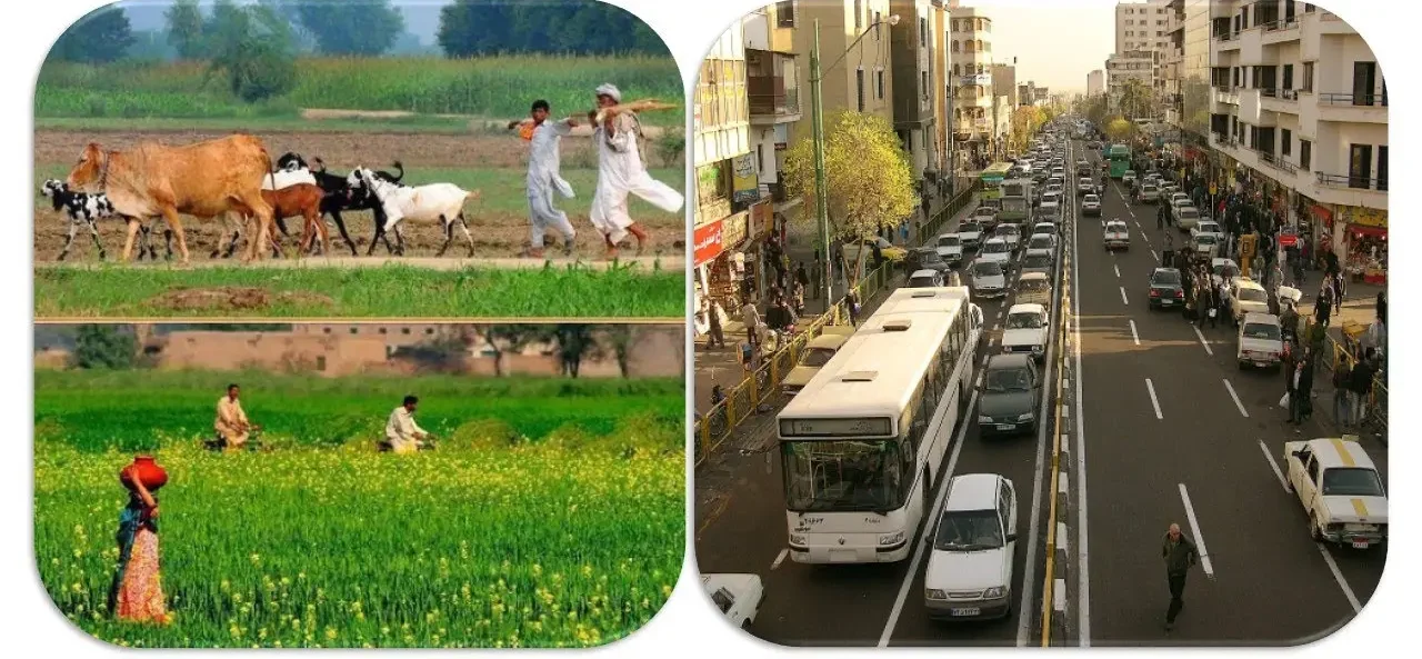 city life and village life paragraph